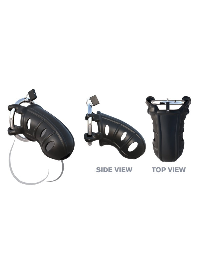 PIPEDREAM - FANTASY C-RINGZ - HARDCORE SILICONE COCK BLOCKER  BLACK