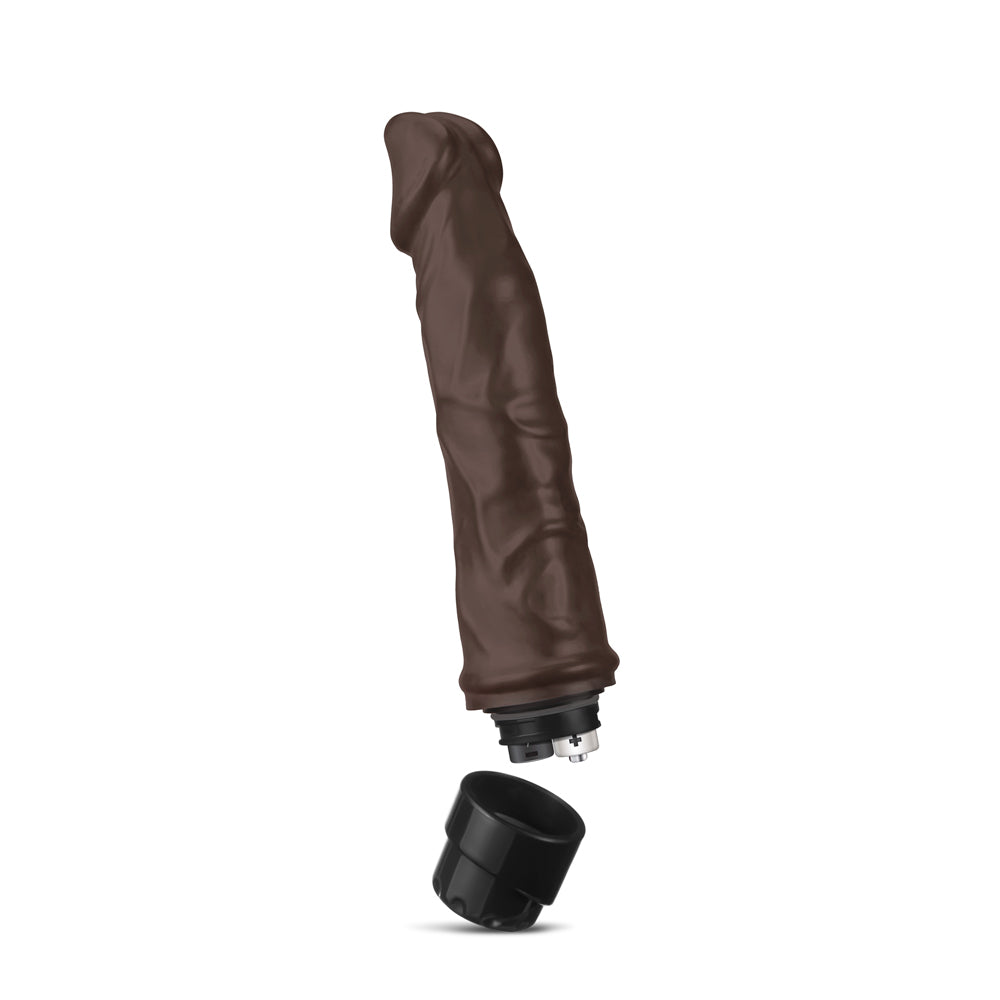 DR. SKIN COCK VIBE 6 REALISTIC 8.75 IN. VIBRATING DILDO BROWN