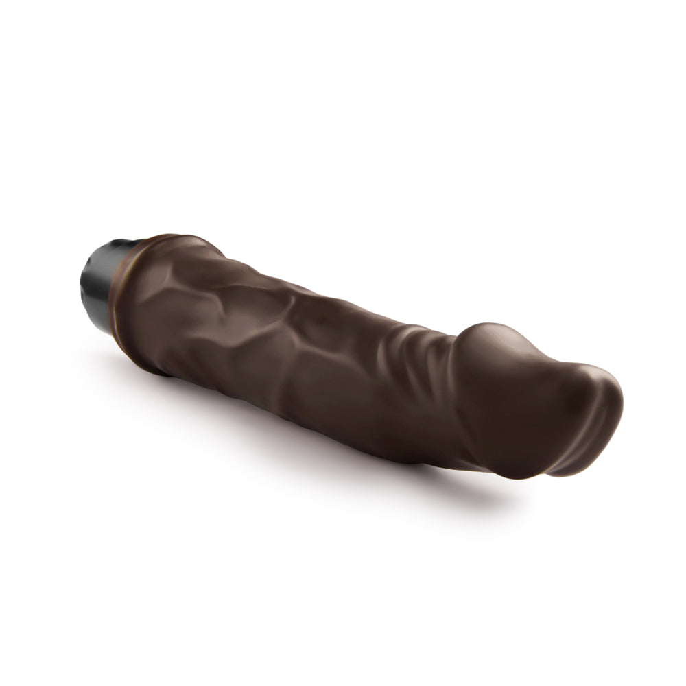 DR. SKIN COCK VIBE 6 REALISTIC 8.75 IN. VIBRATING DILDO BROWN