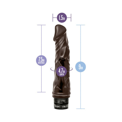 DR. SKIN VIBE 6 REALISTIC 8.75 IN. VIBRATING DILDO BROWN