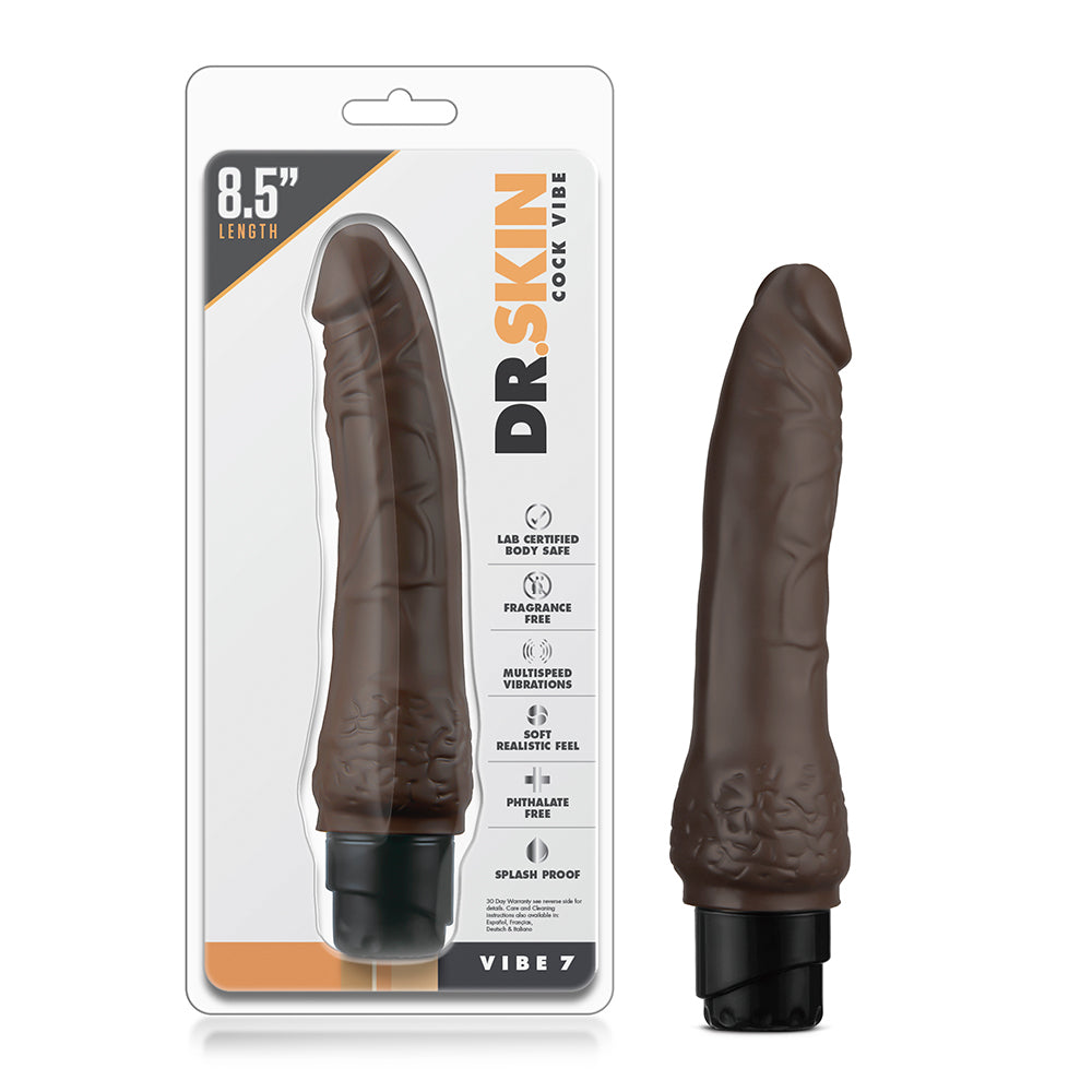 DR. SKIN COCK VIBE 7 REALISTIC 8.5 IN. VIBRATING DILDO