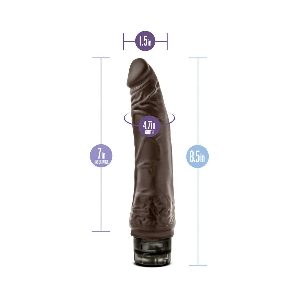 DR. SKIN VIBE 7 REALISTIC 8.5 IN. VIBRATING DILDO BROWN