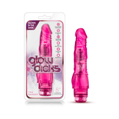 BLUSH - GLOW DICKS THE BANGER DILDO VIBRADOR REALISTA DE 8 PULGADAS ROSA
