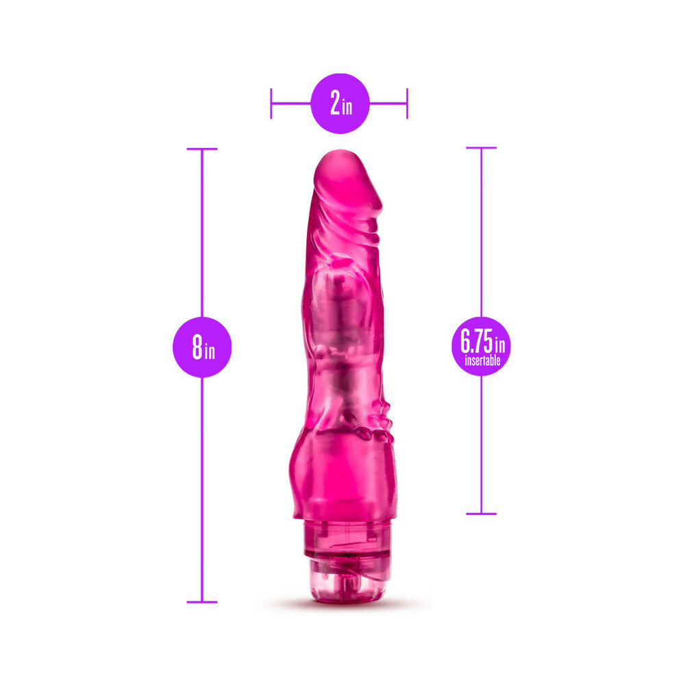 GLOW DICKS THE BANGER REALISTIC 8 IN. VIBRATING DILDO PINK