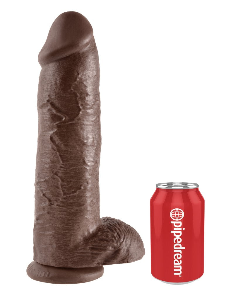 PIPEDREAM - KING COCK - 12" COCK WITH BALLS BROWN