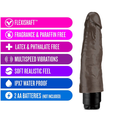BLUSH - DR. SKIN COCK VIBE 14 REALISTIC 8 IN. VIBRATING DILDO