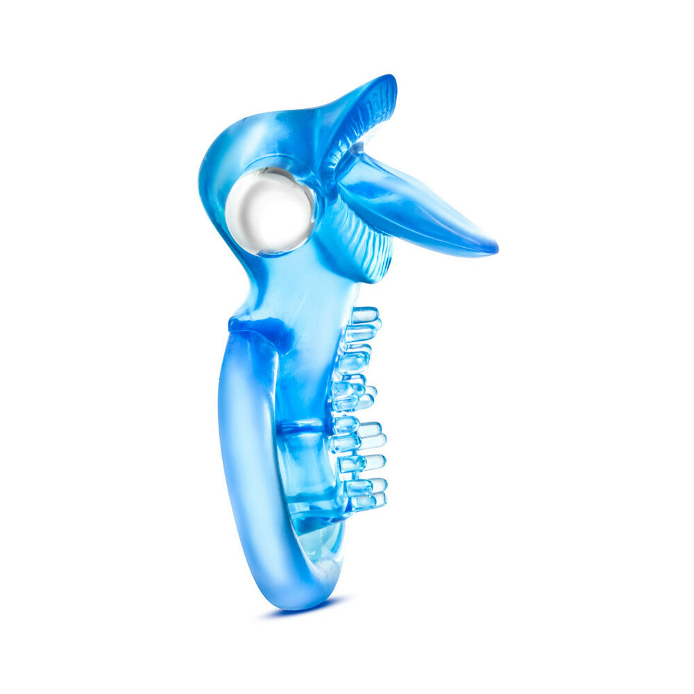 BLUSH - STAY HARD 10 FUNCTION VIBRATING TONGUE RING BLUE
