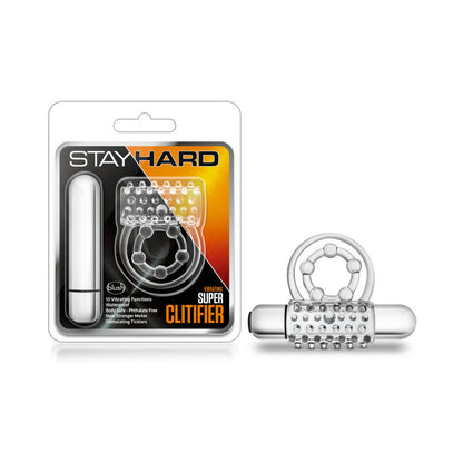BLUSH - STAY HARD VIBRATING SUPER CLITIFIER COCKRING CLEAR