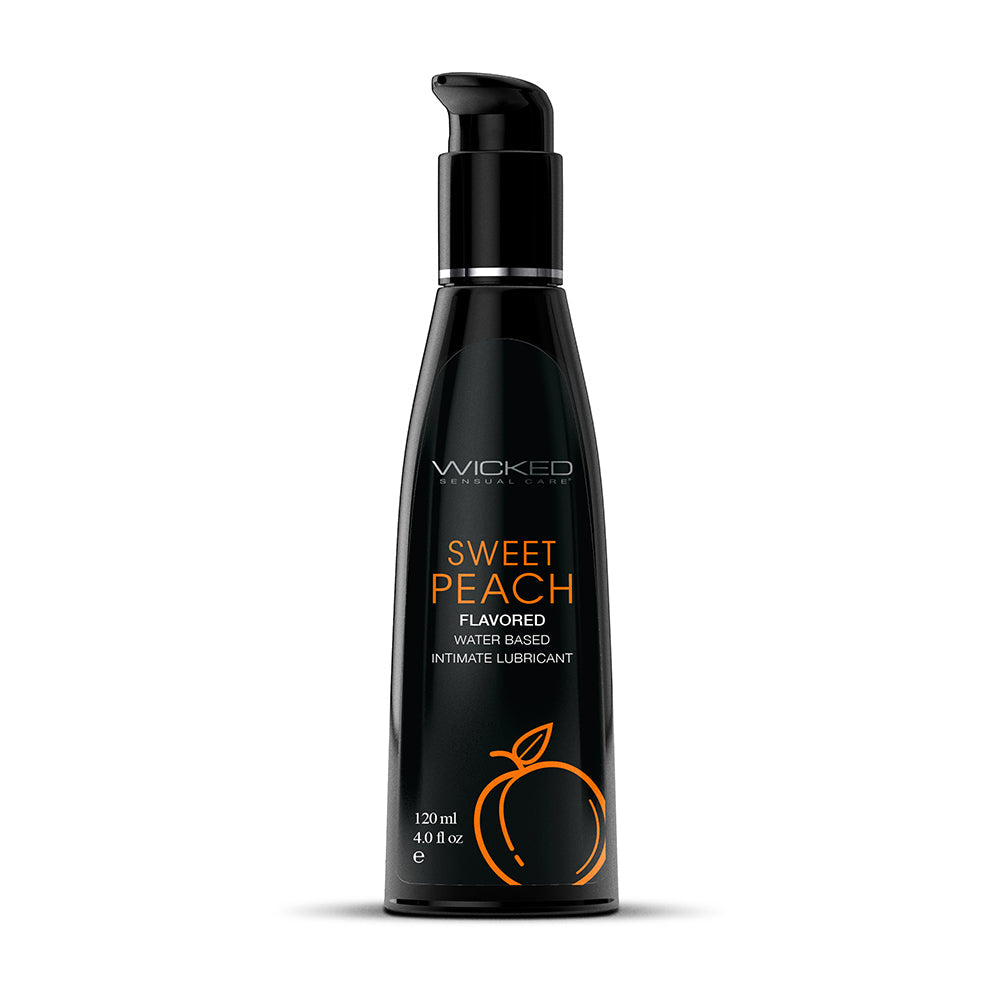WICKED AQUA SWEET PEACH WATER-BASED LUBRICANT 4 OZ.