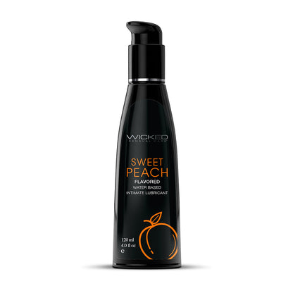WICKED - AQUA SWEET PEACH WATER-BASED LUBRICANT 4 OZ.