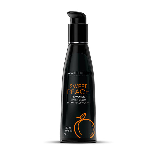 WICKED - AQUA SWEET PEACH WATER-BASED LUBRICANT 4 OZ.