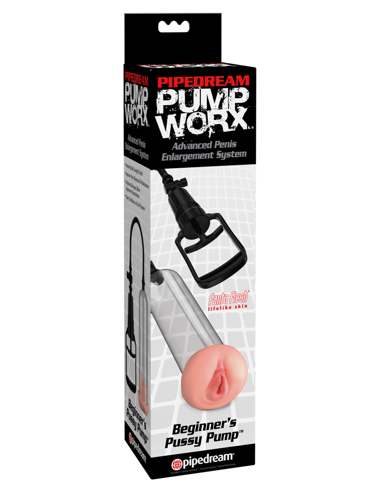 PIPEDREAM - PUMP WORX - BEGINNER'S PUSSY PUMP CLEAR/LIGHT/BLACK