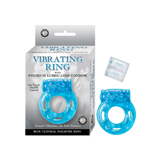 VIBRATING RING BLUE CLITORAL PLEASURE RING BLUE