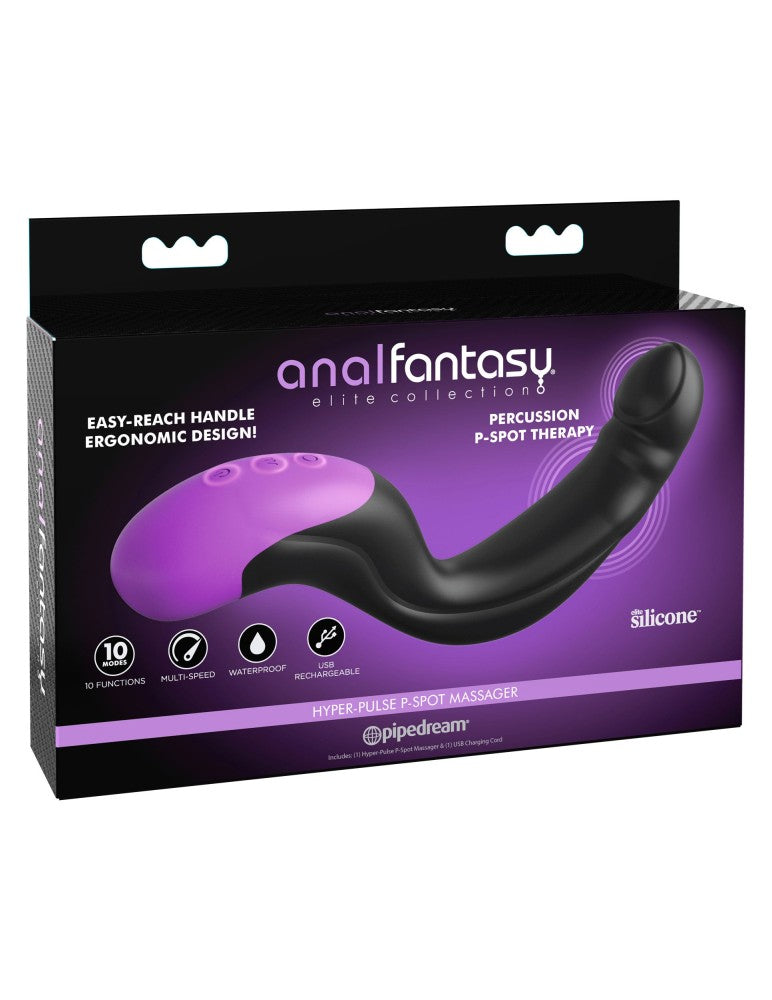 PIPEDREAM - ANAL FANTASY ELITE - HYPER-PULSE P-SPOT MASSAGER BLACK/ PURPLE