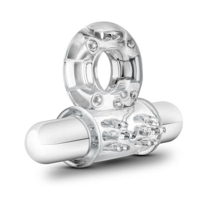 BLUSH - STAY HARD 10 FUNCTION VIBRATING BULL RING CLEAR