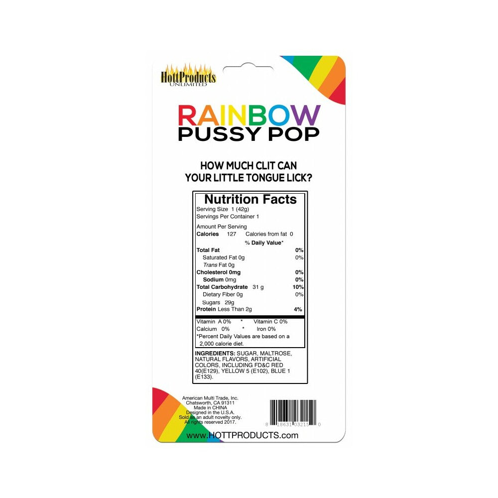 HOTT PRODUCTS - RAINBOW PUSSY POP (CARDED)