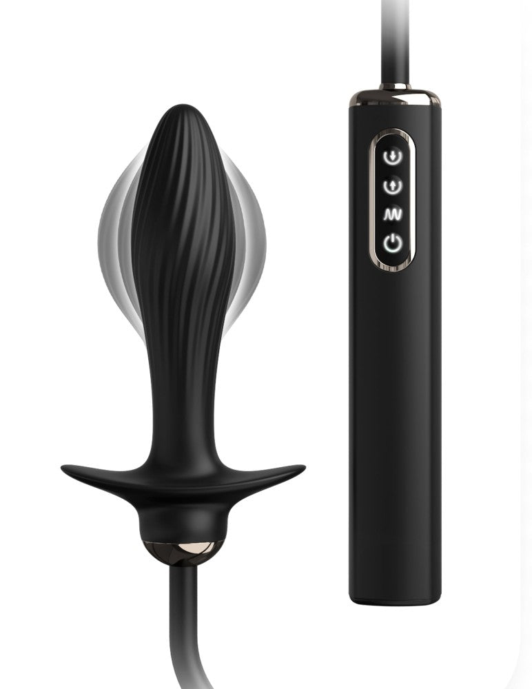 PIPEDREAM - ANAL FANTASY ELITE - AUTO-THROB INFLATABLE VIBRATING PLUG BLACK