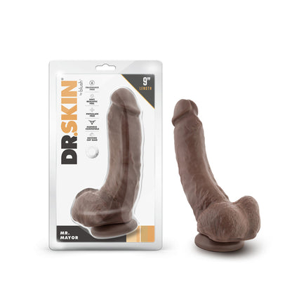 BLUSH - DR. SKIN MR. MAYOR REALISTIC 9 IN. DILDO WITH BALLS