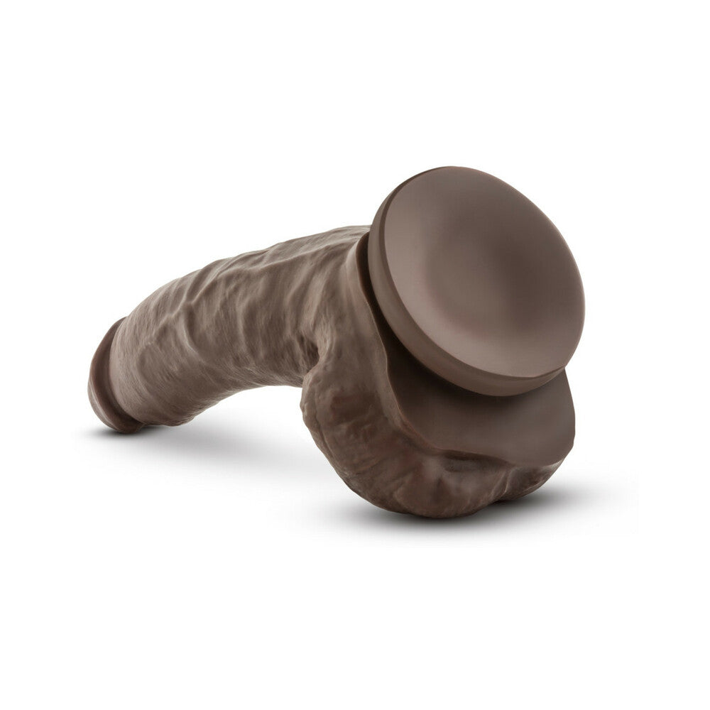 DR. SKIN MR. MAYOR REALISTIC 9 IN. DILDO WITH BALLS BROWN