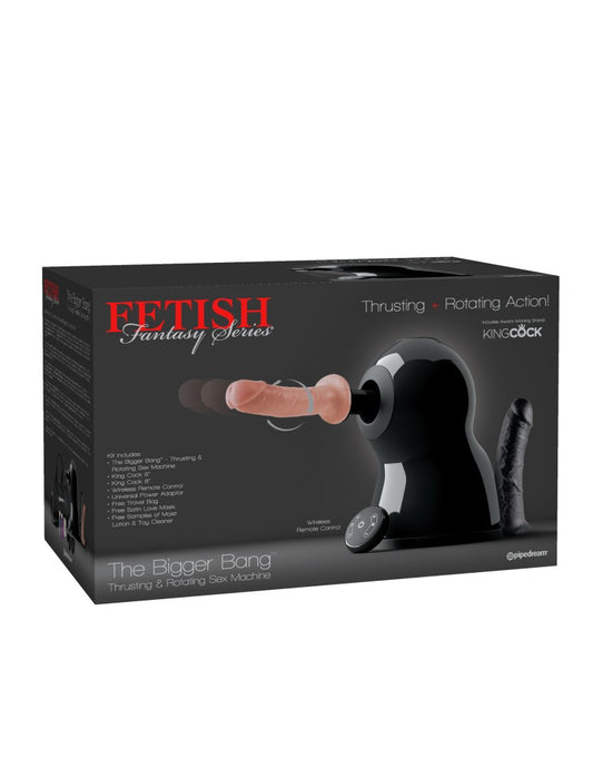 PIPEDREAM - FETISH FANTASY SERIES - THE BIGGER BANG THRUSTING & ROTATING SEX MACHINE BLACK/LIGHT