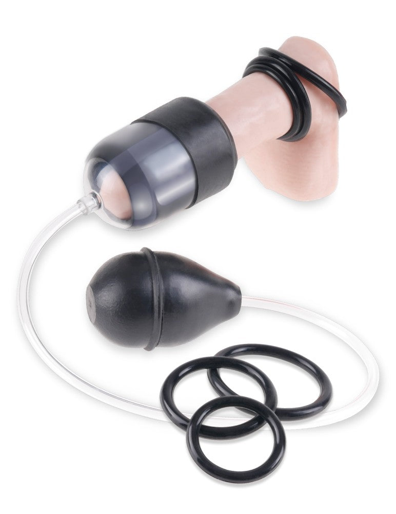 PIPEDREAM - FETISH FANTASY SERIES - SUCK N' STROKE HEAD PUMP  CLEAR/BLACK