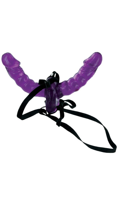 PIPEDREAM - FETISH FANTASY SERIES - DOUBLE DELIGHT STRAP-ON  PURPLE/BLACK