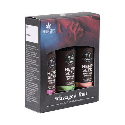 EARTHLY BODY GIFT SET MASSAGE A TROIS: ISLE OF YOU, SKINNY DIP, NAKED IN THE WOODS