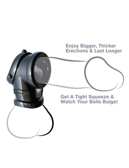 PIPEDREAM - FANTASY C-RINGZ - COCK PIPE WITH BALL-STRETCHER  BLACK