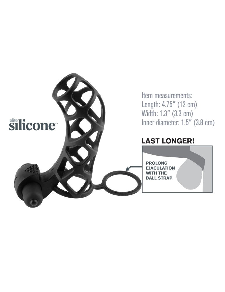 PIPEDREAM - FANTASY X-TENSIONS - EXTREME SILICONE POWER CAGE  BLACK