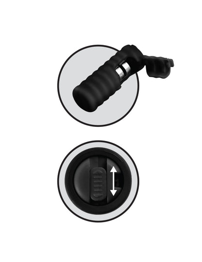 PIPEDREAM - FETISH FANTASY SERIES LIMITED EDITION - VIBRATING SILICONE NIPPLE LASSOS BLACK