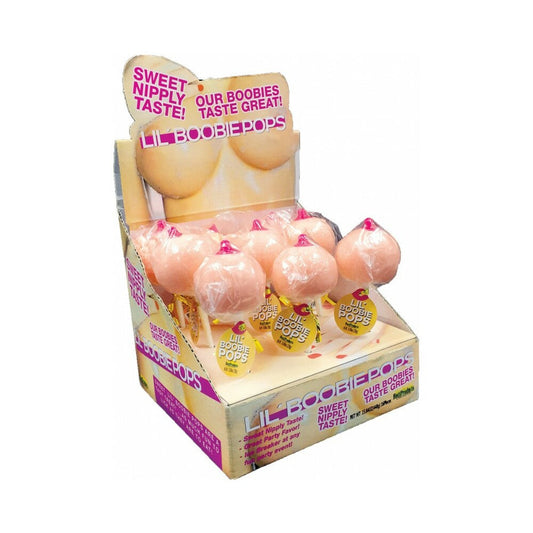 HOTT PRODUCTS - LIL BOOBIE POPS BOOBIE SHAPE CANDY LOLLIPOPS 9PC DISPLAY