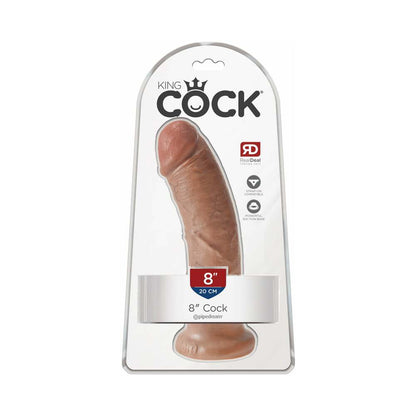 PIPEDREAM - KING COCK 8 IN. COCK REALISTIC DILDO WITH SUCTION CUP BROWN
