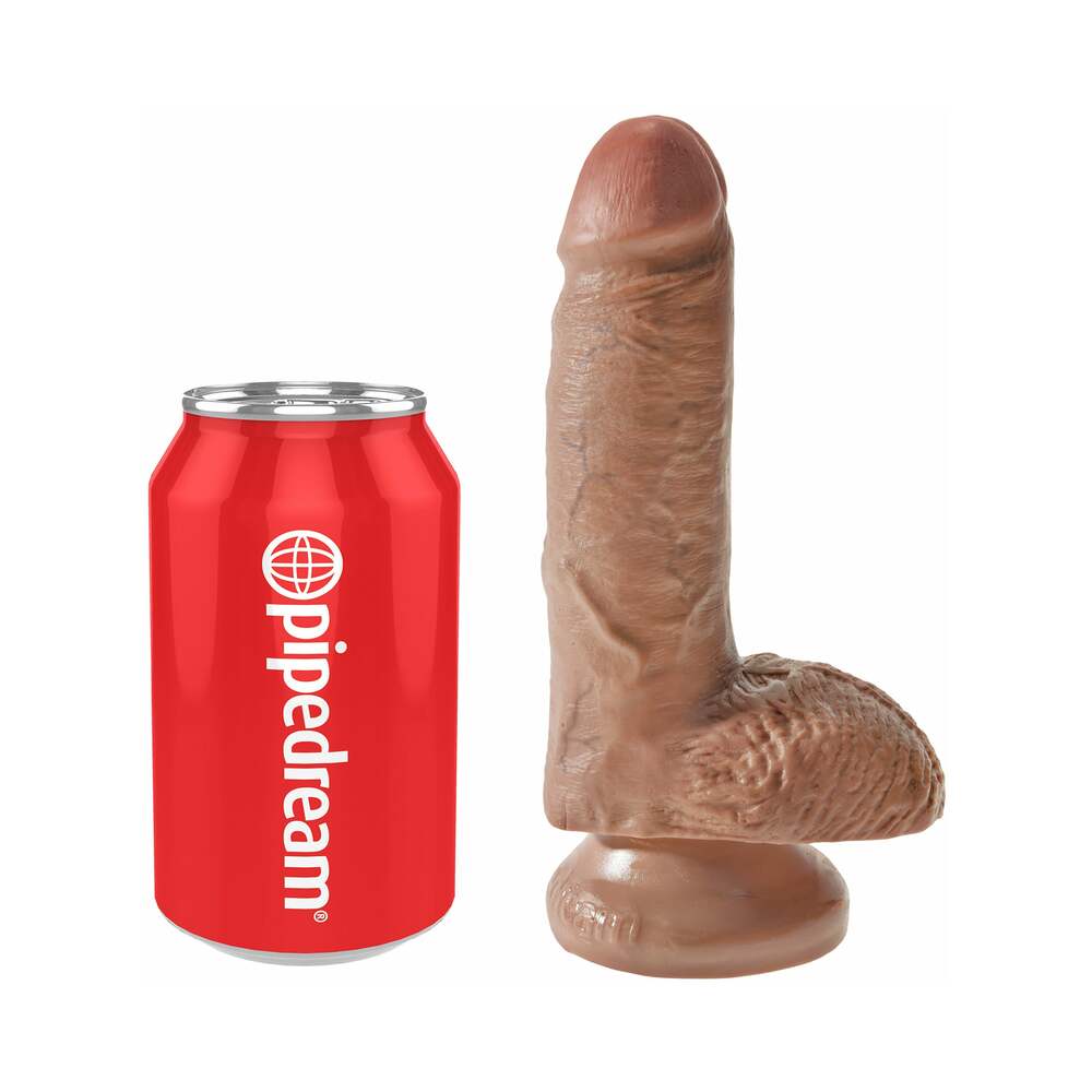 PIPEDREAM - KING COCK 7 IN. COCK WITH BALLS REALISTIC SUCTION CUP DILDO TAN