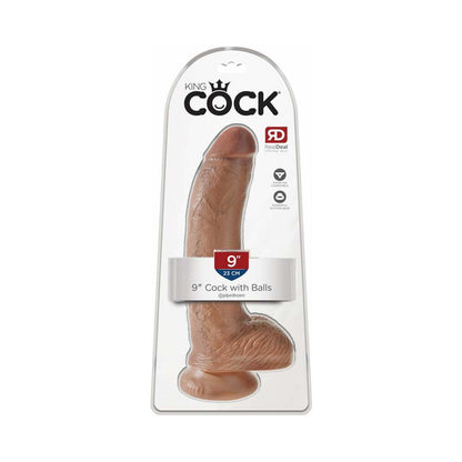 PIPEDREAM - KING COCK 9 IN. COCK WITH BALLS REALISTIC SUCTION CUP DILDO TAN