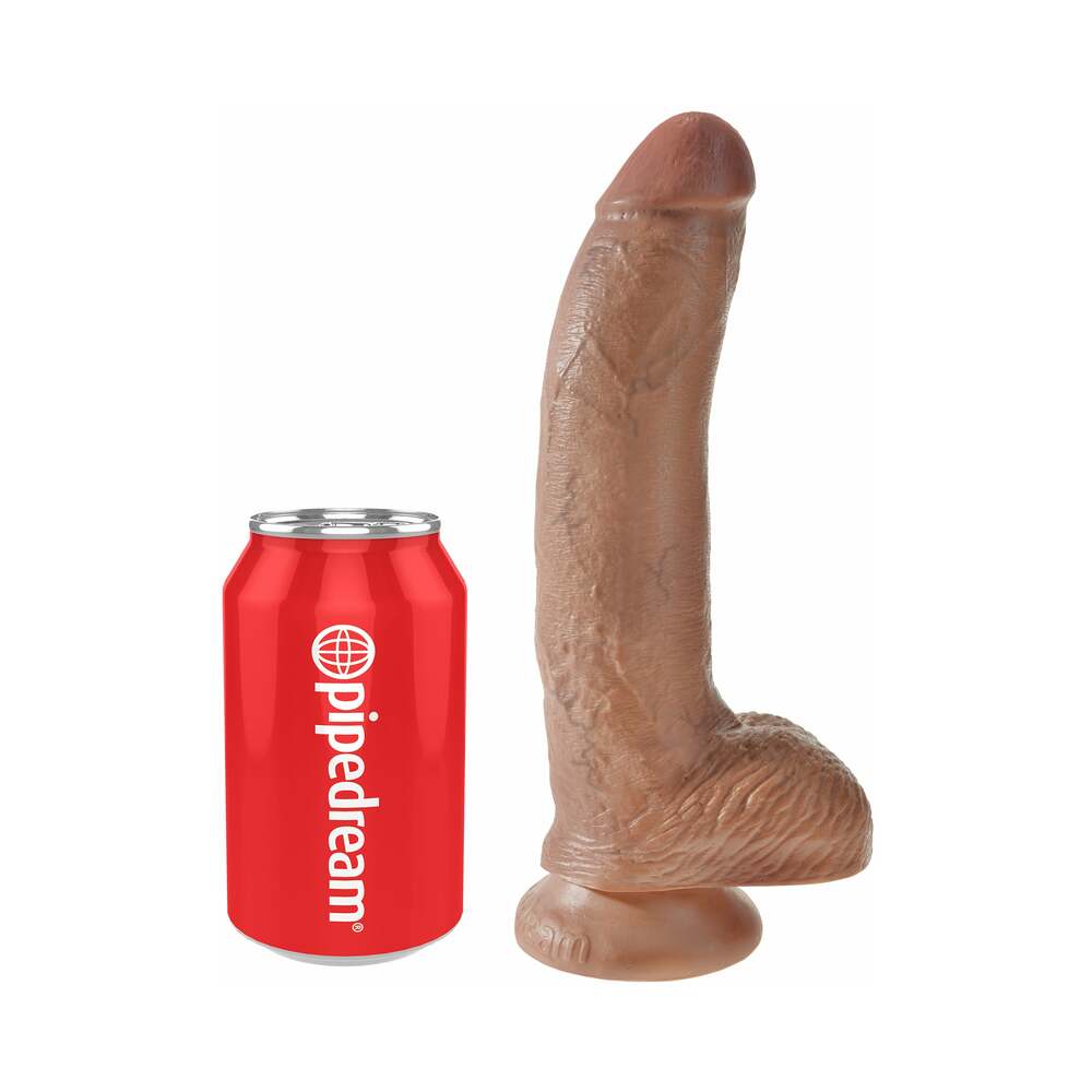 REY PENE - DILDO CARNE CON BOLAS 22,9 CM