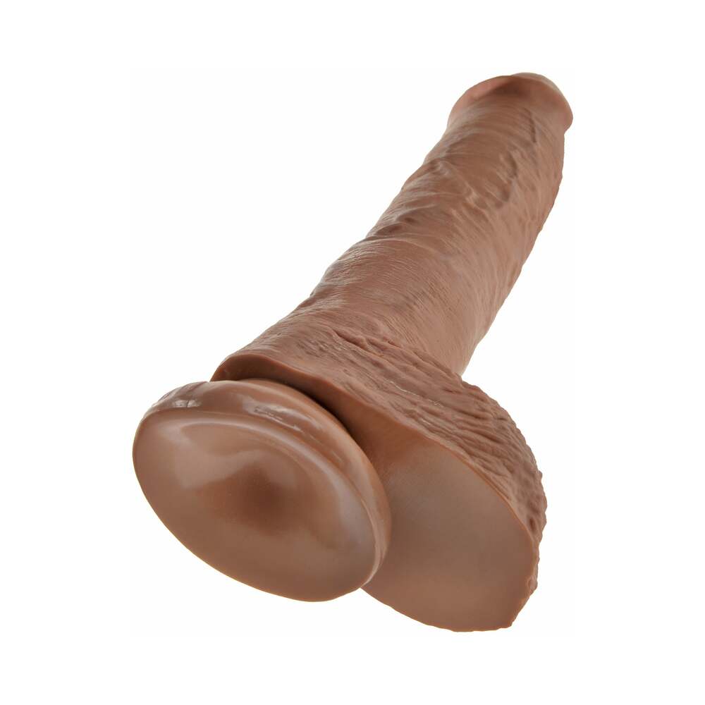 PIPEDREAM - KING COCK 10 IN. COCK WITH BALLS REALISTIC SUCTION CUP DILDO TAN