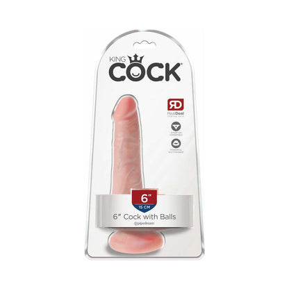 PIPEDREAM - KING COCK 6 IN. COCK WITH BALLS REALISTIC SUCTION CUP DILDO BEIGE