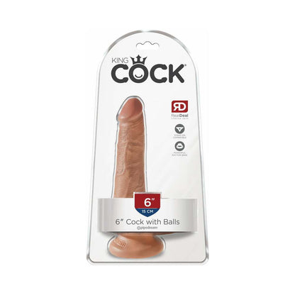 PIPEDREAM - KING COCK 6 IN. COCK WITH BALLS REALISTIC SUCTION CUP DILDO TAN