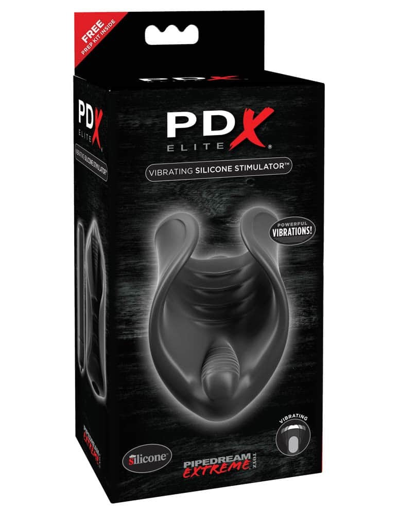 PIPEDREAM - PDX ELITE - VIBRATING SILICONE STIMULATOR BLACK