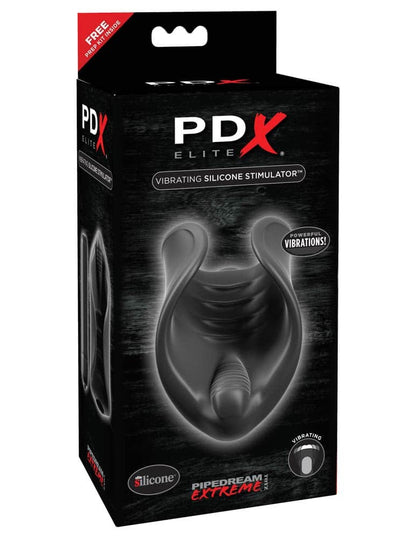 PIPEDREAM - PDX ELITE - VIBRATING SILICONE STIMULATOR BLACK