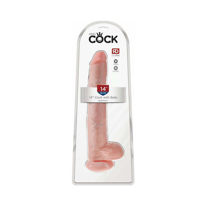 KING COCK - DILDO WITH BALLS 35.6 CM FLESH