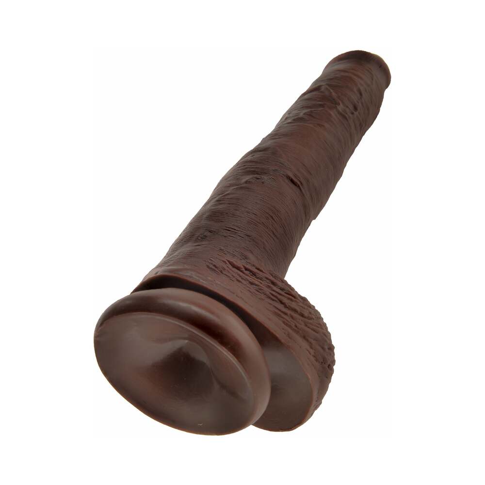 PIPEDREAM - KING COCK 14 IN. COCK WITH BALLS REALISTIC SUCTION CUP DILDO BROWN