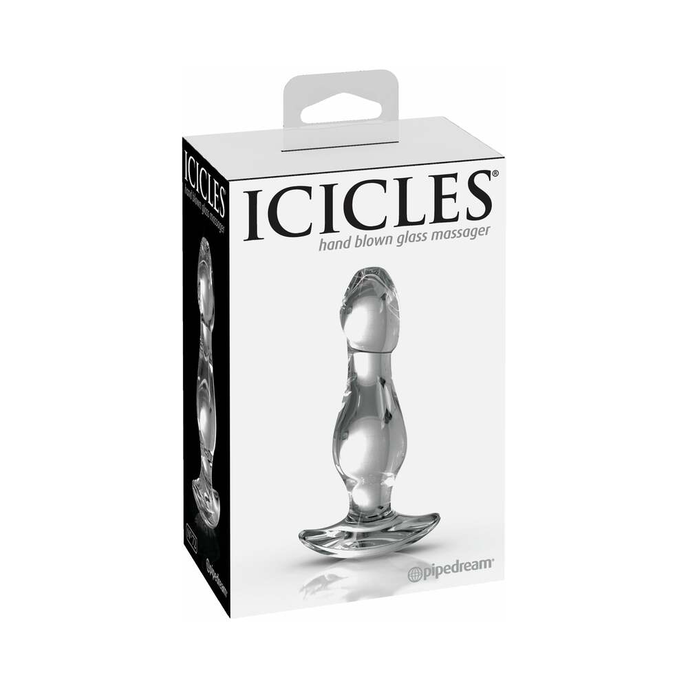 ICICLES NO. 72 GLASS ANAL PLUG CLEAR