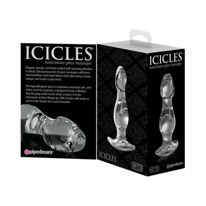 ICICLES NO. 72 GLASS ANAL PLUG CLEAR