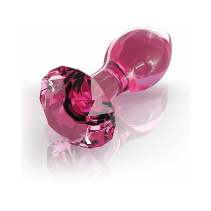 PIPEDREAM - ICICLES NO. 79 GLASS ANAL PLUG WITH FACETED BASE PINK