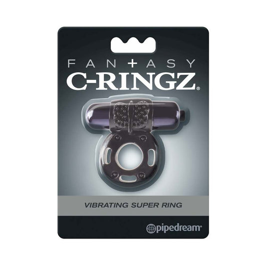 PIPEDREAM - FANTASY C-RINGZ VIBRATING SUPER RING WITH BULLET BLACK