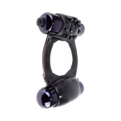FANTASY C-RINGZ DUO-VIBRATING SUPER RING WITH DUAL BULLETS BLACK