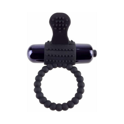 FANTASY C-RINGZ VIBRATING SILICONE SUPER RING WITH BULLET BLACK