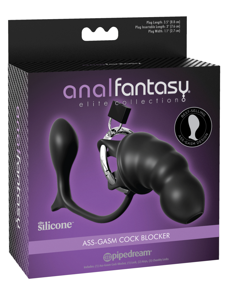 PIPEDREAM - ANAL FANTASY ELITE - ASS-GASM COCK BLOCKER  BLACK