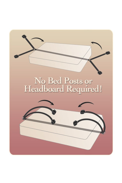 PIPEDREAM - FETISH FANTASY SERIES - BED BINDINGS RESTRAINT KIT  BLACK